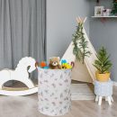 19.7’’ Waterproof Foldable Laundry Basket,Baby Girls Nursery Hamper,Dirty Clothes Hamper for Boys and Girls,Kids Toys/Books Bins, Gift Baskets, Room Decor(Watercolor Flower)