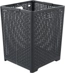 1-Pack 42 L Plastic Collapsible Laundry Basket, Gray Folding Laundry Hamper
