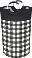 Laundry Basket, Laundry Hamper, Hampers for Laundry, Clothes Baskets Collapsible With Handles Waterproof For Bathroom Storage College Dorm, Family (Black, L)