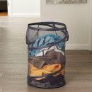 2027-1 Pop-Up Collapsible Mesh Laundry Hamper | Charcoal