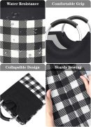 Laundry Basket, Laundry Hamper, Hampers for Laundry, Clothes Baskets Collapsible With Handles Waterproof For Bathroom Storage College Dorm, Family (Black, L)