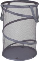 2027-1 Pop-Up Collapsible Mesh Laundry Hamper | Charcoal