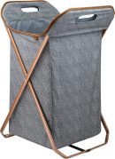 Collapsible Laundry Hamper X-Frame Laundry Basket - Heather Gray 71L / 18 Gal - Space Saving Storage Container Organizer Stylish Home Decor
